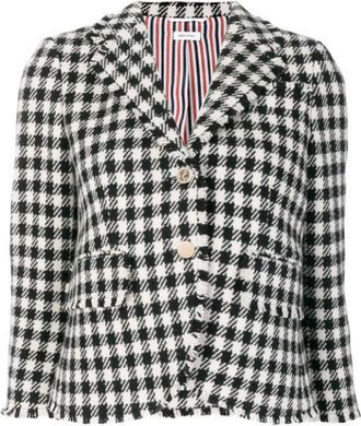 Thom Browne Thom Browne Jacke Karo Schwarz Wei&szlig;