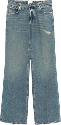 Closed Versleten Middenblauwe Jeans met Vijf Zakken - Dames - Loose Fit Jeans - Blauw - W28 - Jeans