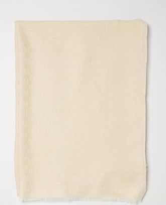 Max Mara Sciarpa in cotone e lana con logo Max Mara