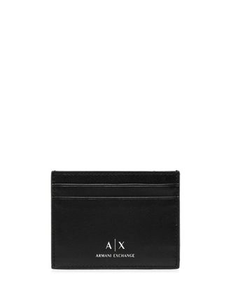 A|X Armani Exchange Portacarte con stampa - Nero