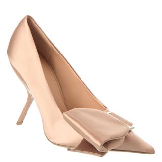 Ferragamo Erica X5 Satin Pumps, Size 8 C