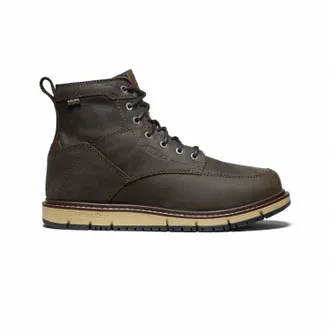 Keen Mens San Jose 6 Waterproof Soft Toe Boot In Cascade Brown/black