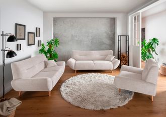 Inosign Polstergarnitur »Drago elegant und zeitlos, komfortabel, moderne Formensprache« Set, 3-Sitzer, 2-Sitzer und Sessel, 3 Stk. tlg. Set 3-2-1, bequem, ver