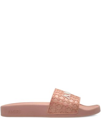 Amiri Sandali slides goffrati MA Quad - Rosa