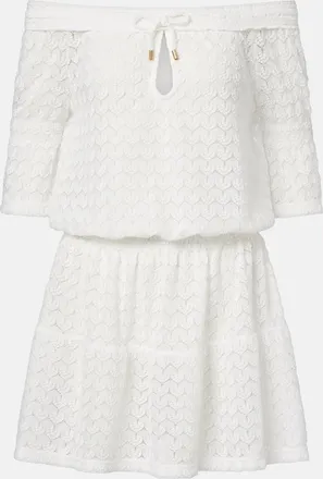 Melissa Odabash Flo crochet cotton and linen minidress