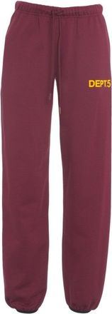 Department Five Relaxed Fit Red Jogging Pants With Elastic Waist And Cuffs