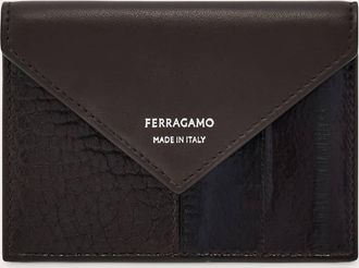 Ferragamo Uomo Porta carte di credito Marrone