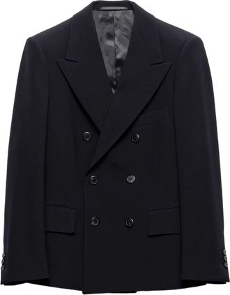 Prada Giacca con logo - Blu