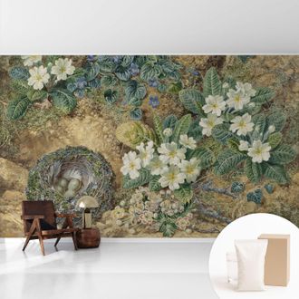 Tulup Tapete Dekorative Vliestapete Mit Klebe F&uuml;r Wand - Mustertapete - Moderne Einrichtung - F&uuml;r B&uuml;ro Fr&uuml;hlingskomposition 416x254 Cm