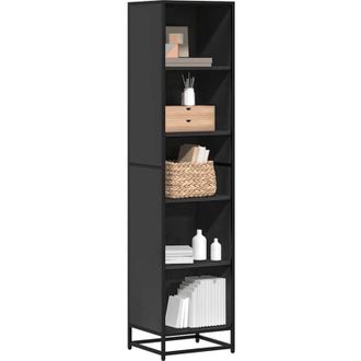 vidaXL Libreria Nera 40x35x170,5 cm in Legno Multistrato - Vidaxl