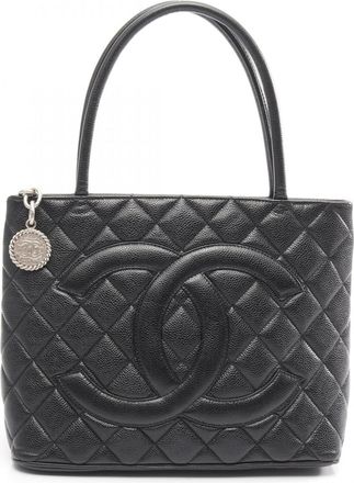 Chanel Black Leather Tote Bag (Pre-Owned)