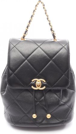 Chanel Black Leather Backpack (Pre-Owned)