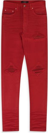 Amiri Red MX1 Waxed Skinny Jeans