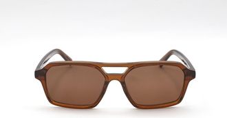 Maison Margiela 56mm Pilot Sunglasses in Brown at Nordstrom