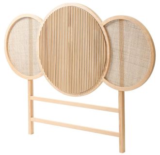 Nordlys Cabecero de 160 en madera y ratan