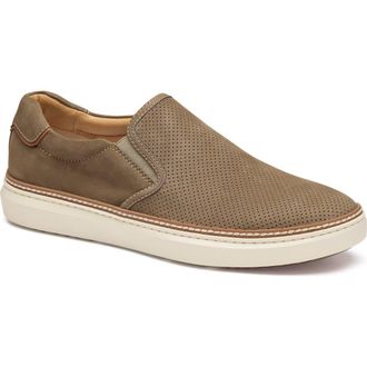 Johnston & Murphy McGuffey 2 Slip-On Shoe in Taupe Nubuck at Nordstrom, Size 10.5