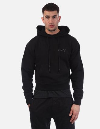Off-white Mens Caravaggio Paint Over Hoodie - Black/Multi - Size: 42