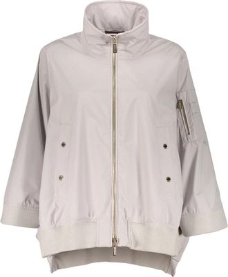 Moorer Waterdichte Cape Jas met Gebreide Inzetstukken - Dames - Zomerjassen - Beige - M - Katoen - Jassen