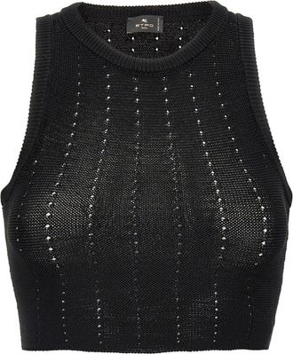 Etro Black Crop top