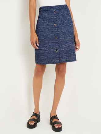 Misook Shimmer Tweed Knit Mini Skirt