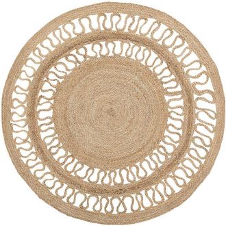 Beliani Beliani - Alfombra de yute beige redonda para salón boho ø 120 cm Dikili