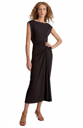 M.M.LaFleur Zita Light Jersey Dress in Black at Nordstrom, Size Xx-Large