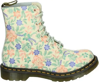 Dr. Martens Beige Cloud Cream Leren Laarzen - Dames - Veterlaarzen - Veelkleurig - 42 EU - Leer - Schoenen