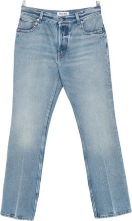 Miu Miu Logo-detail Straight-leg Jeans