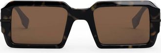 Fendi Fendigraphy Brown Geometric Sunglasses