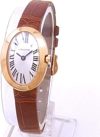 Cartier Pre-owned Cartier Mini Baignoire Quartz Silver Dial Ladies Watch W8000017