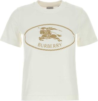 Burberry White Cotton T Shirt