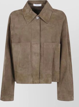 Joseph suede single-breasted coat