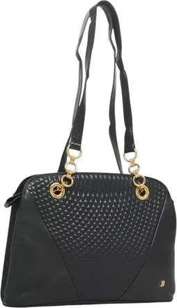 Bally Vintage Quilted Leather Leather Shoulder Bag Bag (Pre-Owned)