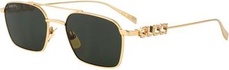 Gucci Zonnebril - Dames - Accessoires - Geel - Maat: 54 MM