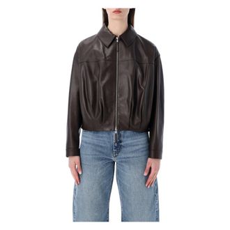 S.W.O.R.D 6.6.44 Cropped Nappa Leather Bomber - female - S.W.O.R.D 6.6.44 - Leather Jackets - Brown - S - Jackets