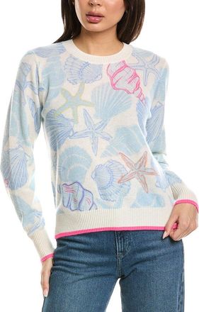 Brodie Scatter Shell Crewneck Cashmere Sweater