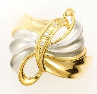 C&A Platinum Yellow Gold Yellow Gold (18K) Platinum 900 Band Ring (Pre-Owned)