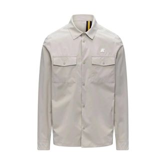 K-Way K-Way, Light Jackets, male, Beige, Size: XL Overshirt Umbert Stretch 2Layers