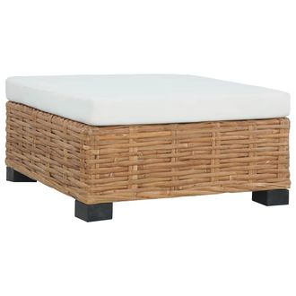 vidaXL Reposapi&eacute;s Con Coj&iacute;n Rat&aacute;n Natural Vidaxl