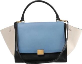 Celine Pre-owned Trapeze Handbag - Dames - Vintage Handtas - Blauw - ONE Size - Leer - Vintage