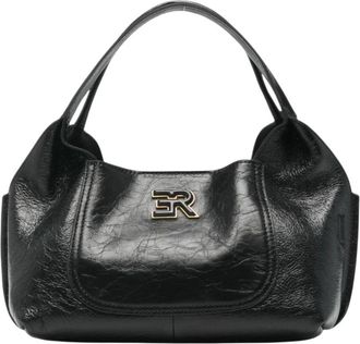 Ermanno Scervino Leren Tas - Dames - Schoudertassen - Zwart - ONE Size - Leer - Tassen
