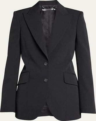 Stella McCartney Single-Breasted Fitted Wool-Blend Blazer