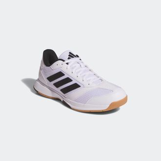 adidas Hallenschuh ADIDAS PERFORMANCE LIGRA 8 INDOOR, Herren, Gr. 42,5, schwarz-weiss (cloud wei&szlig;, core schwarz, ftwr wei&szlig;), Synthetik, Textil, Schuhe Hallen