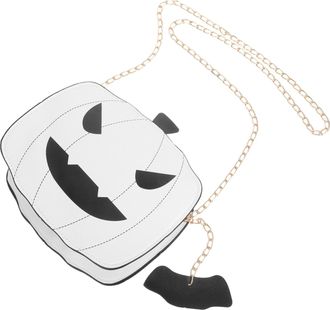 Yarnow Halloween Pumpkin Crossbody Bag Lightweight Shoulder Purse for Women White Cute Little Purse with Spacious Interior Organized Storage for Daily Essent