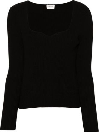 P.A.R.O.S.H. square-neck sweater - women - Viscose/Polycarbamide - M - Black