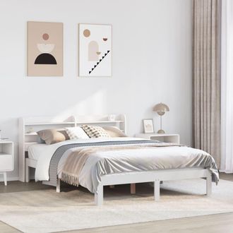 Berkfield Home Bed Frame with Headboard without Mattress White 140x200 cm