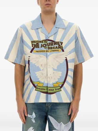 3.Paradis Journey of Dreams printed short-sleeve shirt - men - Cotton - L - Blue