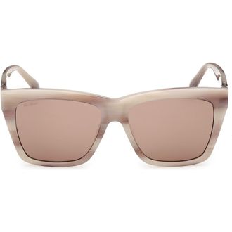 Max Mara 54mm Navigator Sunglasses in Grey/Other /Brown at Nordstrom Rack