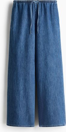 H&M Denimhose mit Kordelzug - Blue