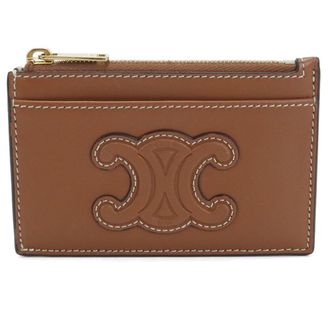 Celine Brown Leather Coin Purse/Coin Case (Pre-Owned)